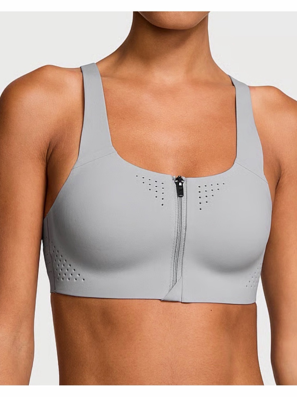 Victoria's Secret Sport Featherweight Max Front-Close Sports Bra Grey